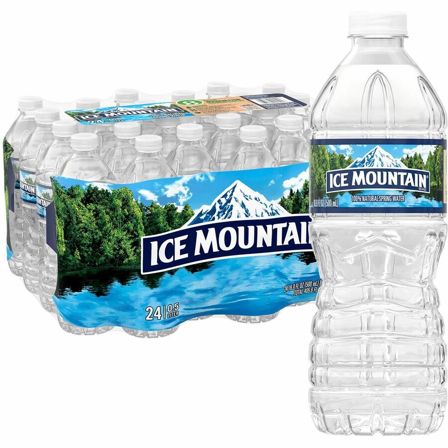 Primo Brands Premium Bottled Spring Water, Ready-to-Drink, 16.91 fl oz (500 mL), 24/Carton (NLE101243)