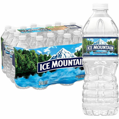 Primo Brands Premium Bottled Spring Water, Ready-to-Drink, 16.91 fl oz (500 mL), 24/Carton (NLE101243)