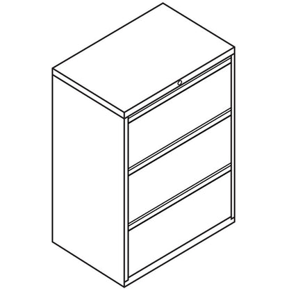 HON Lateral Files, 3-Drawer, 36" x 19.3" x 40.9", Black (HON883LP)