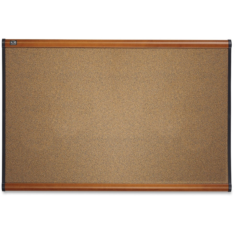 Quartet Prestige Bulletin Board, 48" Board Height x 72" Board Width, Light Cherry Frame (QRTB247LC)