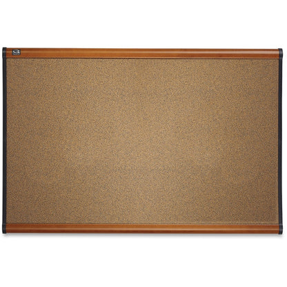 Quartet Prestige Bulletin Board, 48" Board Height x 72" Board Width, Light Cherry Frame (QRTB247LC)