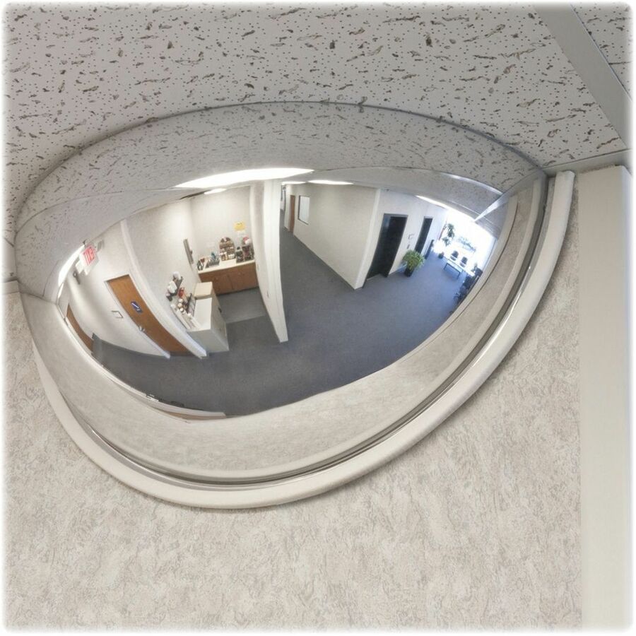 See All Half-Dome Convex Security Mirror, Half-Dome, 18" Diameter (SEEPV18180)