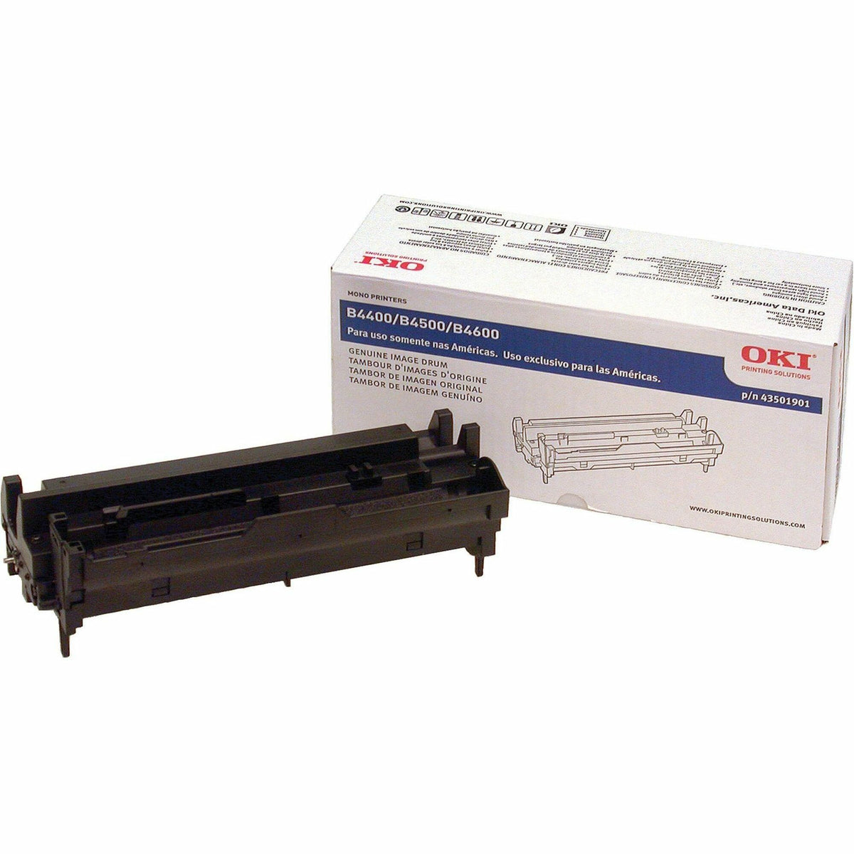 Oki 43501901 Image Drum, Laser Print Technology, 25000, Black (OKI43501901)