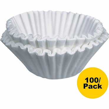 BUNN Home Brewer Coffee Filters, 100/Pack, White (BUN201040001)