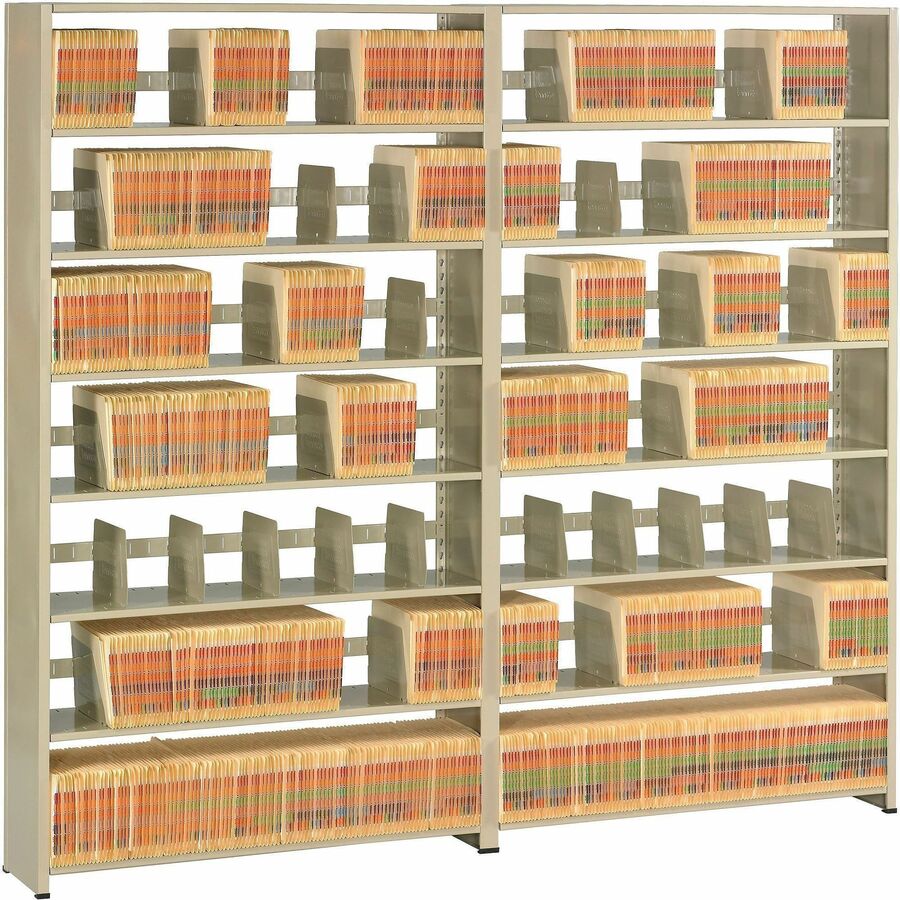 Tennsco Starter Shelf, 48" x 12" x 88", 7 x Shelf(ves), Letter, 400 lb Load Capacity, Sand (TNN128848PCSD)