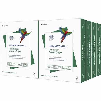 Hammermill Premium Color Copy Print Paper, 100 Bright, 28 lb Bond Weight, 8.5 x 11, Photo White, 500 Sheets/Ream, 8 Reams/Carton (HAM102467CT)