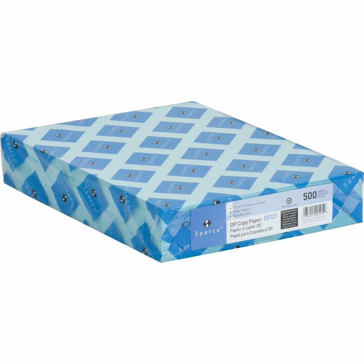 Sparco Premium Grade Pastel Color Copy Paper, 20Lb, 8 1/2 x 11, 10 RM/CT, Blue (SPR05121CT)