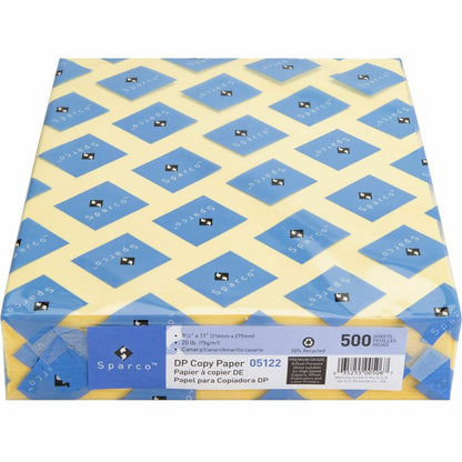 Sparco Premium Grade Pastel Color Copy Paper, 20Lb, 8 1/2 x 11, 10 RM/CT, Canary (SPR05122CT)