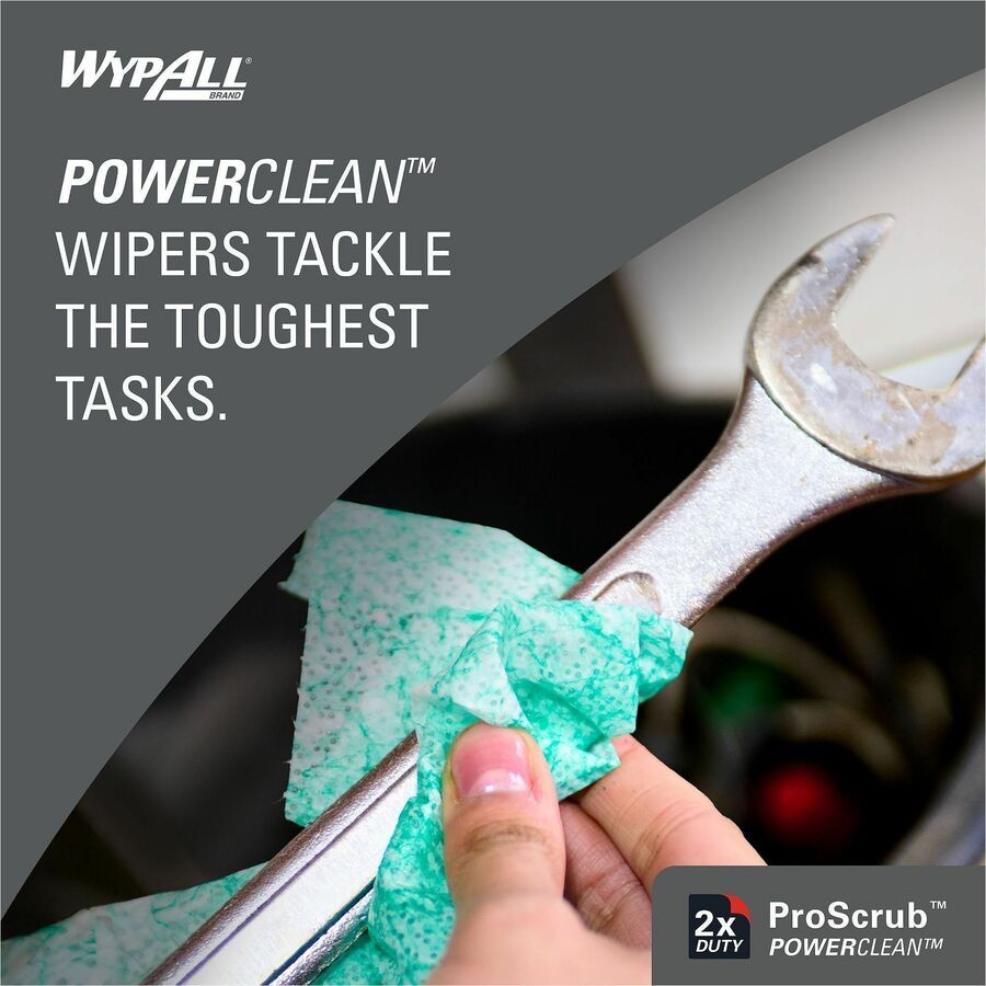 Wypall PowerClean ProScrub Heavy Duty Wet Towels, Citrus, 50/Tub (KCC58310EA)