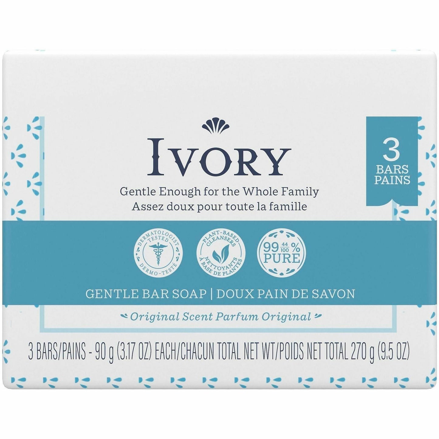 Ivory Bar Soap, Ivory-clean Scent, 3.10 oz, 24/Carton (PGC12364CT)