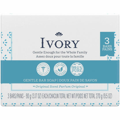 Ivory Bar Soap, Ivory-clean Scent, 3.10 oz, 24/Carton (PGC12364CT)