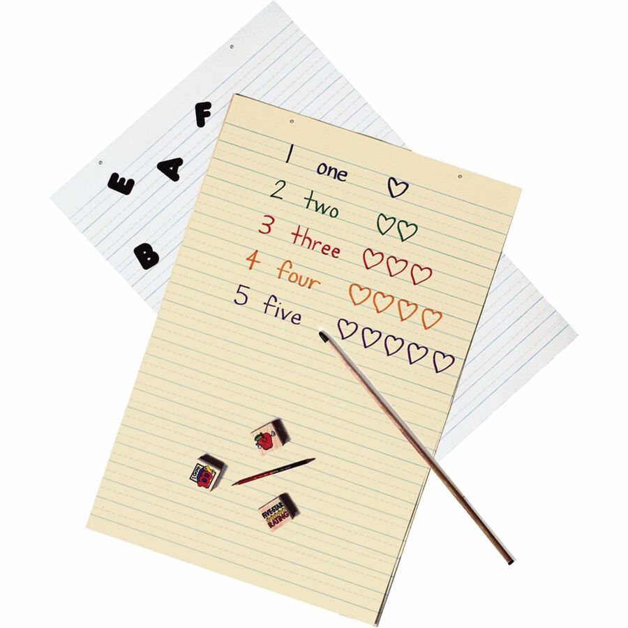 Pacon Ruled Tagboard Sheet, 0.88" x 24" x 36", Manila, 100/Pack (PAC5163)