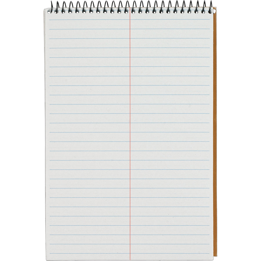 tops-second-nature-spiral-steno-notebook-70-sheets-spiral-0-34-ruled-15-lb-basis-weight-6-x-9-1-white-paper-blue-gray-brown-cover-4-pack-top74690pk_4