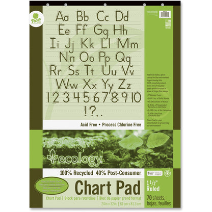 Decorol Recycled Chart Pad, 70 Sheets, 24" x 32" (PAC945710)