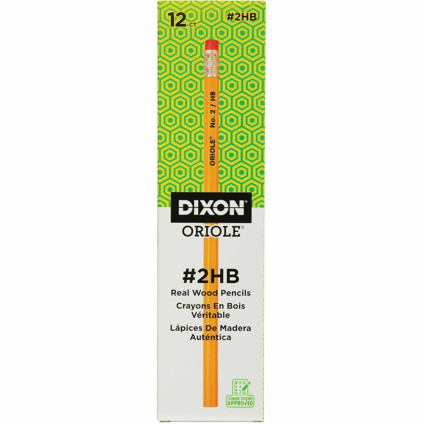 Dixon Wood-Cased Pencils, Black Lead, #2, Yellow Wood Barrel, 1 Dozen (DIX12872DZ)