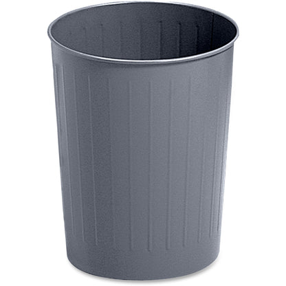 Safco Fire-safe Steel Round Wastebasket, 5.88 gal Capacity, Round, 14" x 13" Diameter, Steel, Charcoal  (SAF9604CH)