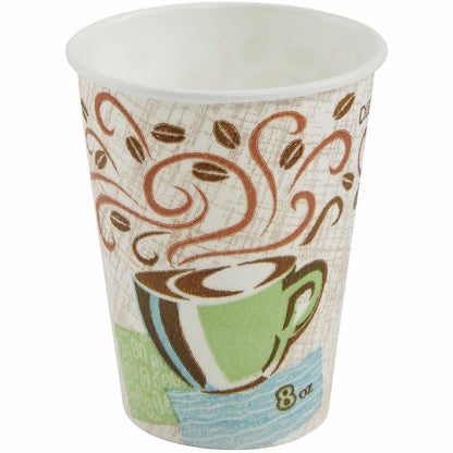 Dixie PerfecTouch 8 oz Insulated Paper Hot Coffee Cups, Coffee Haze, 25/Pack (DXE5338DXPK)