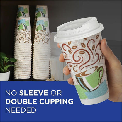 Dixie PerfecTouch 8 oz Insulated Paper Hot Coffee Cups, Coffee Haze, 25/Pack (DXE5338DXPK)