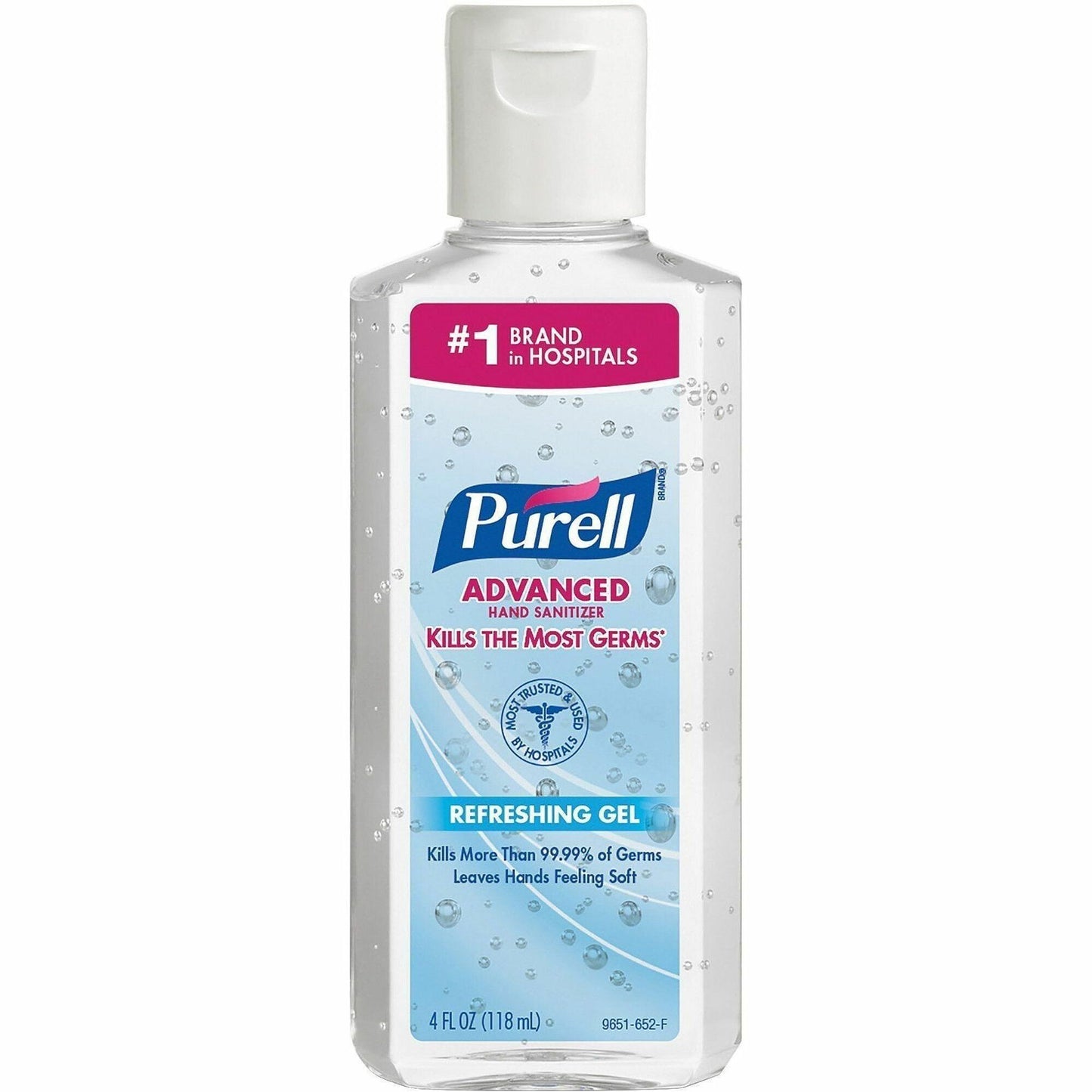 PURELL Advanced Hand Sanitizer Gel, Clean Scent, 4 fl oz, Flip Top Bottle Dispenser (GOJ965124)