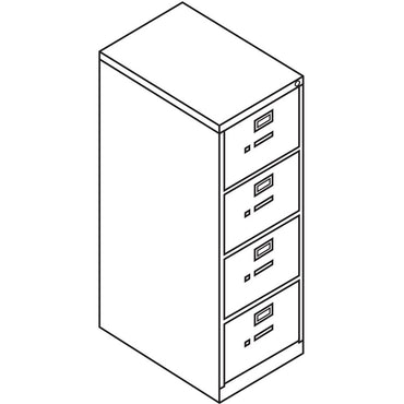 HON 310 Series Vertical File, 4-Drawer, 15" x 26.5" x 29" (HON314PS)
