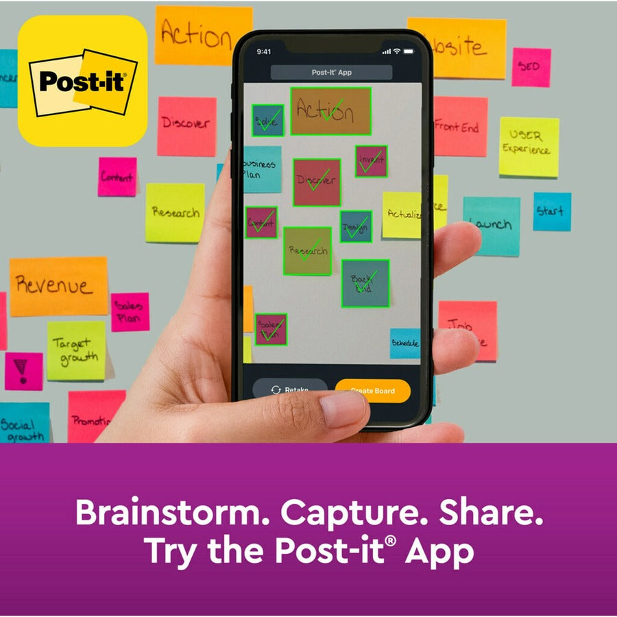 Post-it Super Sticky Note Pads, 135, 3" x 3", 45 Sheets per Pad (MMM3321SSAU)