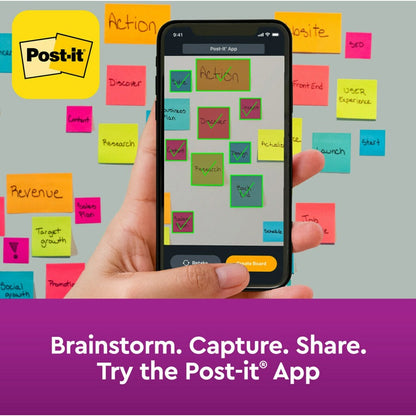 Post-it Super Sticky Note Pads, 135, 3" x 3", 45 Sheets per Pad (MMM3321SSAU)