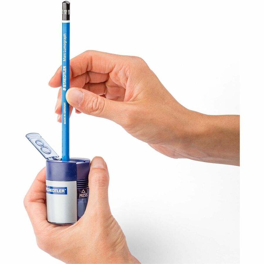 Staedtler Double-hole Tub Pencil Sharpener, 2 Hole(s), 1.5" x 1.5", Plastic (STD512001)