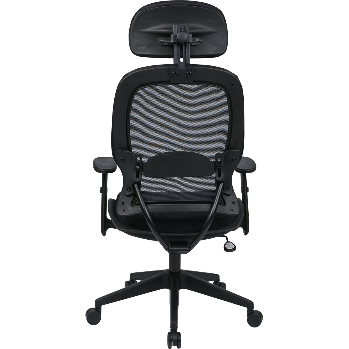 Office Star Professional Air Grid Chair with Adjustable Headrest, Mesh Seat Material, 5-star Base, Black (OSP55403)