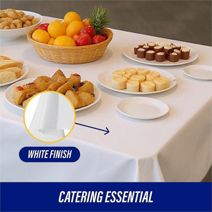 Genuine Joe Banquet-Size Plastic Tablecover, 300 ft Length x 40" Width, Plastic, White (GJO10324)