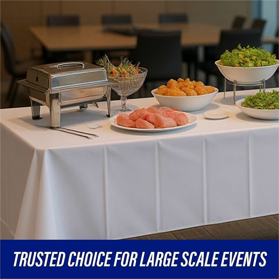 Genuine Joe Banquet-Size Plastic Tablecover, 300 ft Length x 40" Width, Plastic, White (GJO10324)