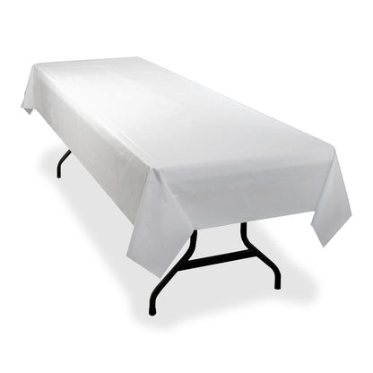 Genuine Joe Banquet-Size Plastic Tablecover, 300 ft Length x 40" Width, Plastic, White (GJO10324)