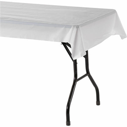Genuine Joe Banquet-Size Plastic Tablecover, 300 ft Length x 40" Width, Plastic, White (GJO10324)