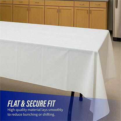 Genuine Joe Banquet-Size Plastic Tablecover, 300 ft Length x 40" Width, Plastic, White (GJO10324)