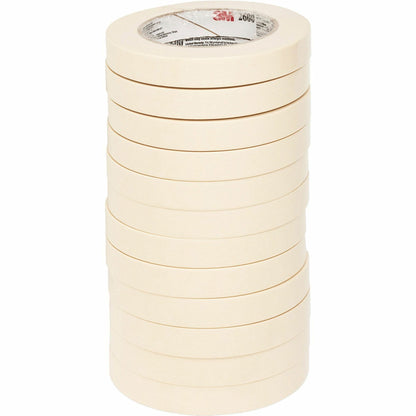 Highland Economy Masking Tape, 60 yd Length x 0.71" x 4.4 mil Thickness, 3" Core, 12/Pack (MMM260018APK)