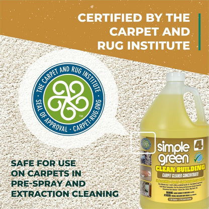 Simple Green Clean Building Carpet Cleaner Concentrate, 128 fl oz (4 quart) (SMP11201EA)