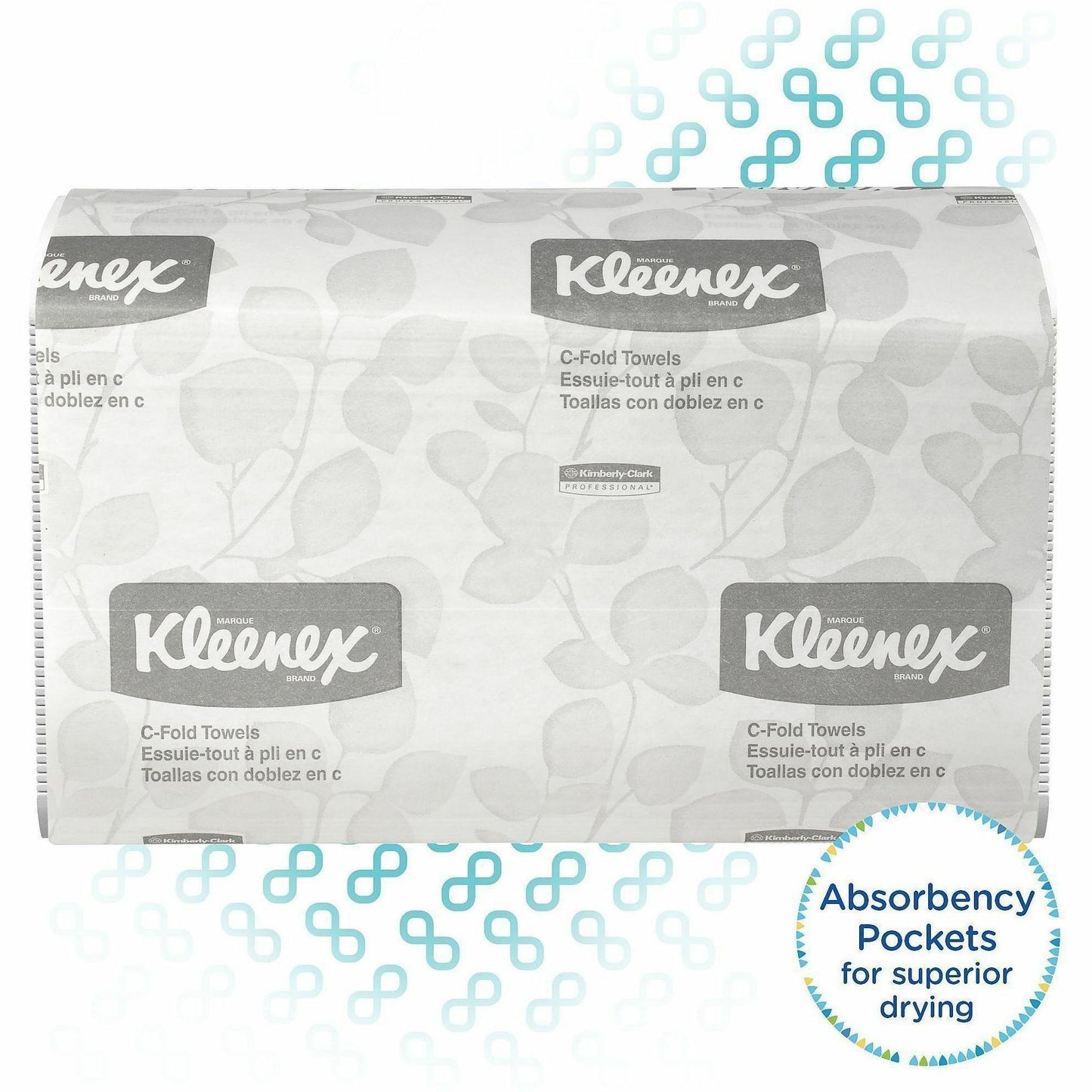 Kleenex C-Fold Hand Towels, 1 Ply, C-fold, 10.10" x 13.25", White, 150/Bag, 4/Pack (KCC88115)