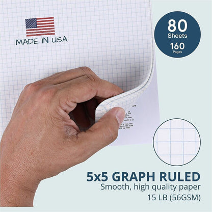 Roaring Spring Graph Ruled Hard Cover Composition Book, 80 Sheets, 160 Pages (ROA77227)