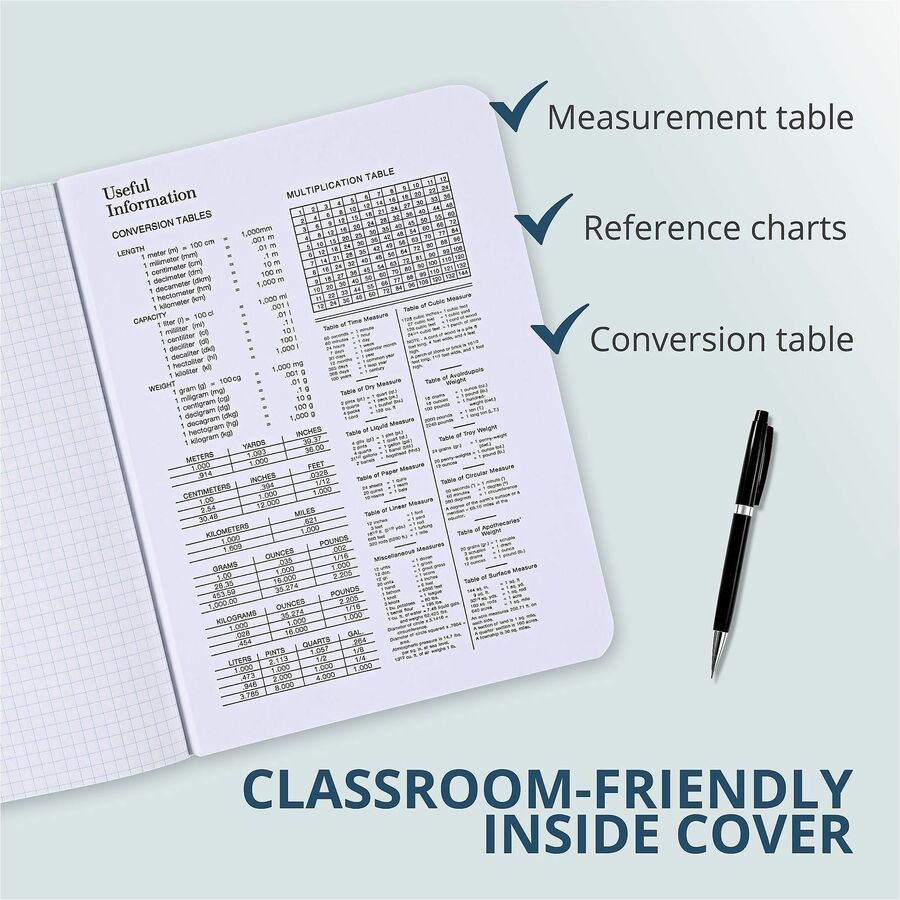 Roaring Spring Graph Ruled Hard Cover Composition Book, 80 Sheets, 160 Pages (ROA77227)