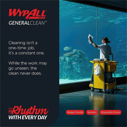 Wypall GeneralClean L30 Heavy Duty Cleaning Towels, 12" x 12.50" (KCC05812)