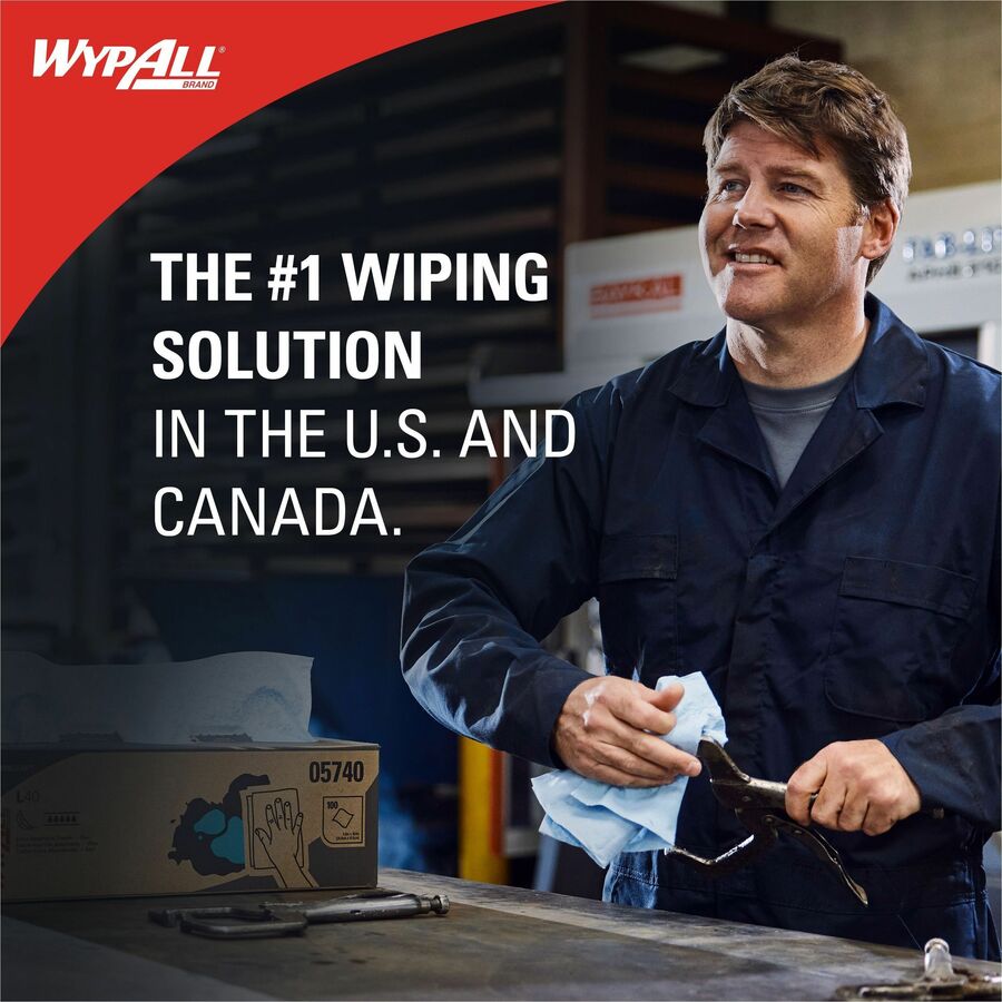 Wypall PowerClean L40 Extra Absorbent Towels, 12" x 12.50" (KCC05701)