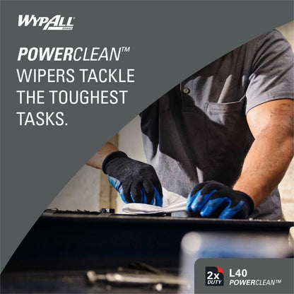 Wypall PowerClean L40 Extra Absorbent Towels, 12" x 12.50" (KCC05701)