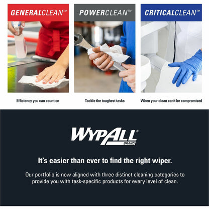 Wypall PowerClean L40 Extra Absorbent Towels, 12" x 12.50" (KCC05701)
