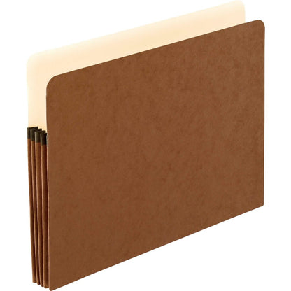 Pendaflex Letter Recycled File Pocket, 8 1/2" x 11", 3 1/2" Expansion, Red Fiber, Red, Acid-free, Reinforced Gusset, Rip Resistant, 30% Recycled, 50/Carton (PFXS24E)