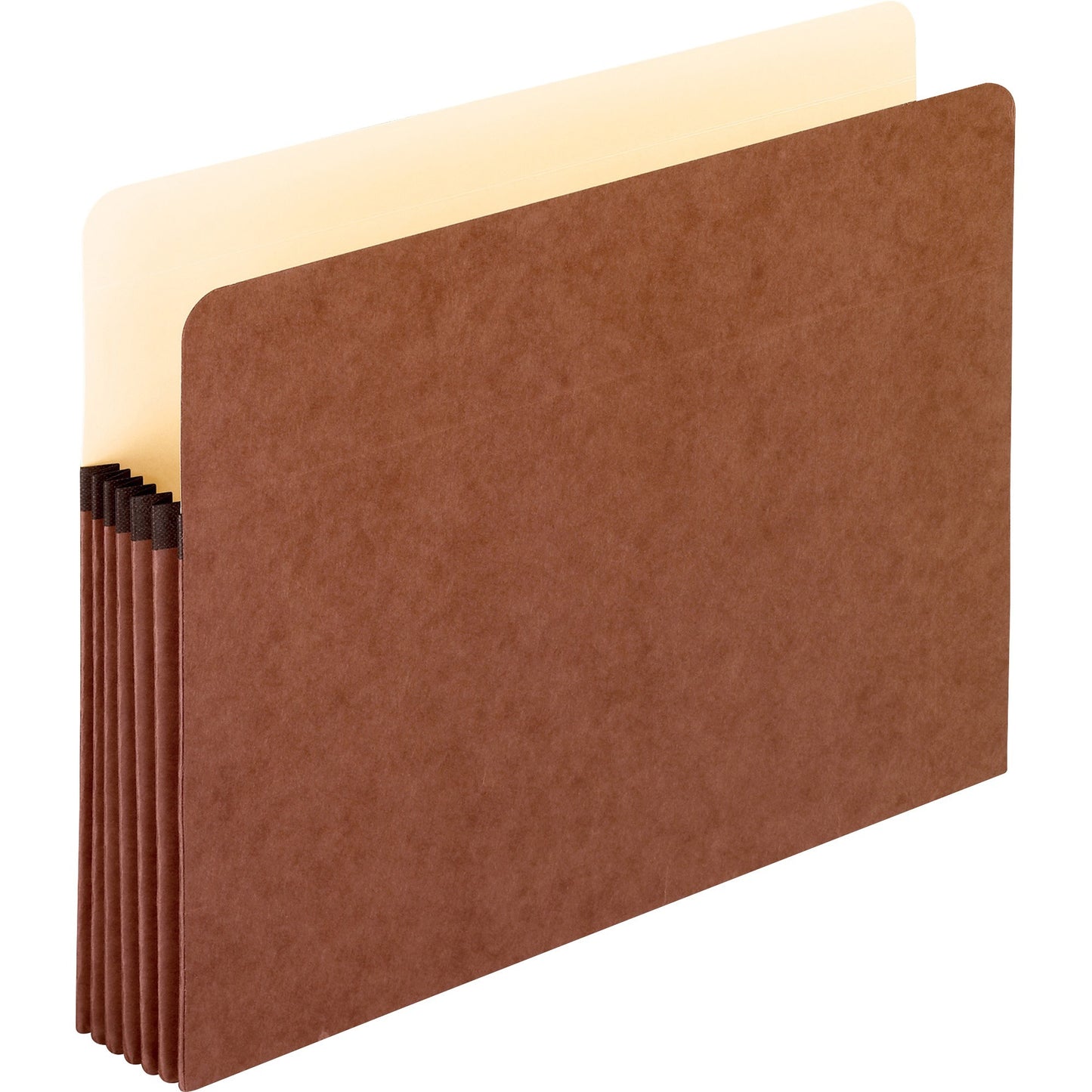 Pendaflex Letter Recycled File Pocket, 8 1/2" x 11", 5 1/4" Expansion, Red Fiber, Red, Acid-free, Reinforced Gusset, Rip Resistant, 30% Recycled, 50/Carton (PFXS34G)
