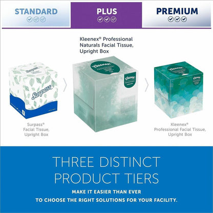 Kleenex Professional Naturals Facial Tissue Cube for Business, 8.30" x 7.80", 90/Box (KCC21272BX)