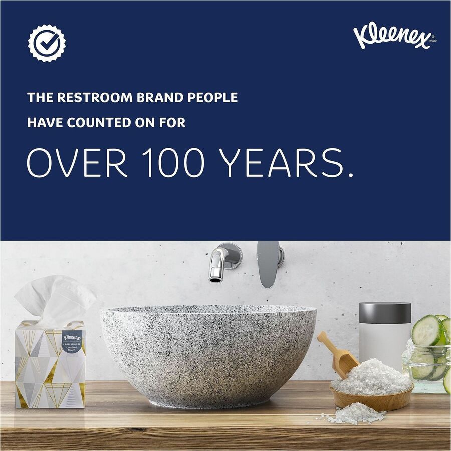 Kleenex Professional Naturals Facial Tissue Cube for Business, 8.30" x 7.80", 90/Box (KCC21272BX)