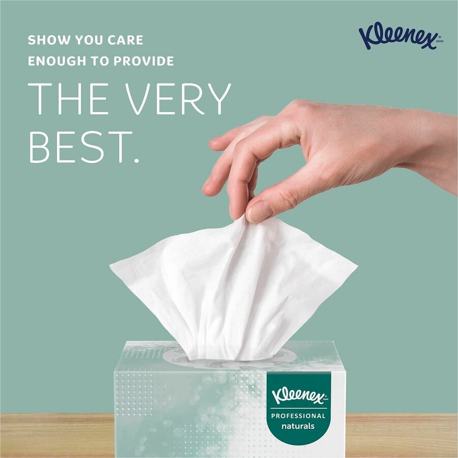 Kleenex Professional Naturals Facial Tissue Cube for Business, 8.30" x 7.80", 90/Box (KCC21272BX)