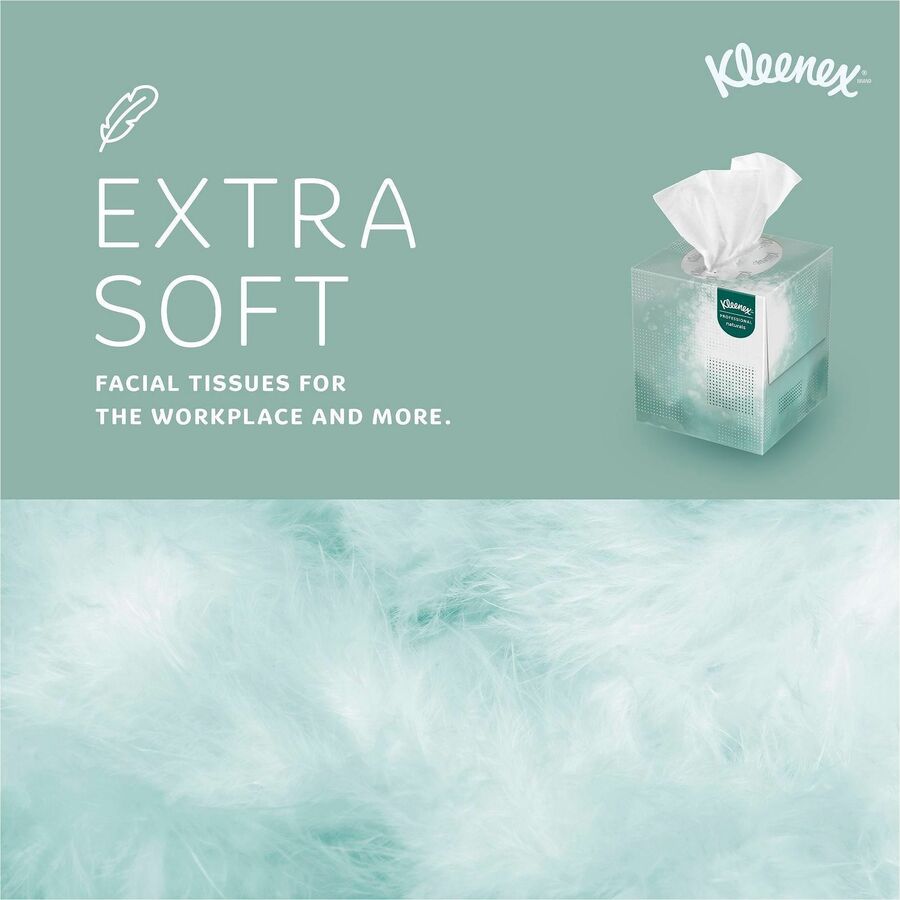 Kleenex Professional Naturals Facial Tissue Cube for Business, 8.30" x 7.80", 90/Box (KCC21272BX)