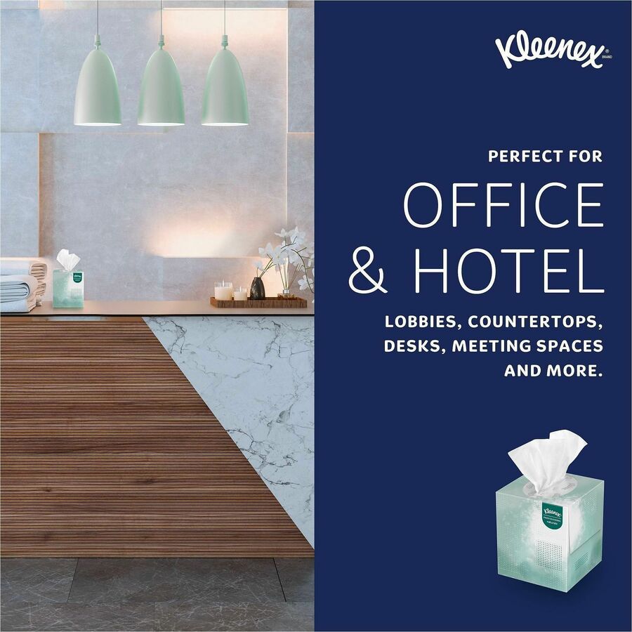 Kleenex Professional Naturals Facial Tissue Cube for Business, 8.30" x 7.80", 90/Box (KCC21272BX)