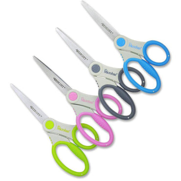 Westcott Student Ultra Soft Handle Scissors, 7" Overall Length, Straight-left/right, Stainless Steel, Pointed Tip (ACM14609)